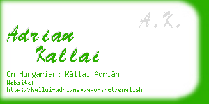 adrian kallai business card