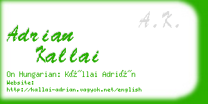 adrian kallai business card